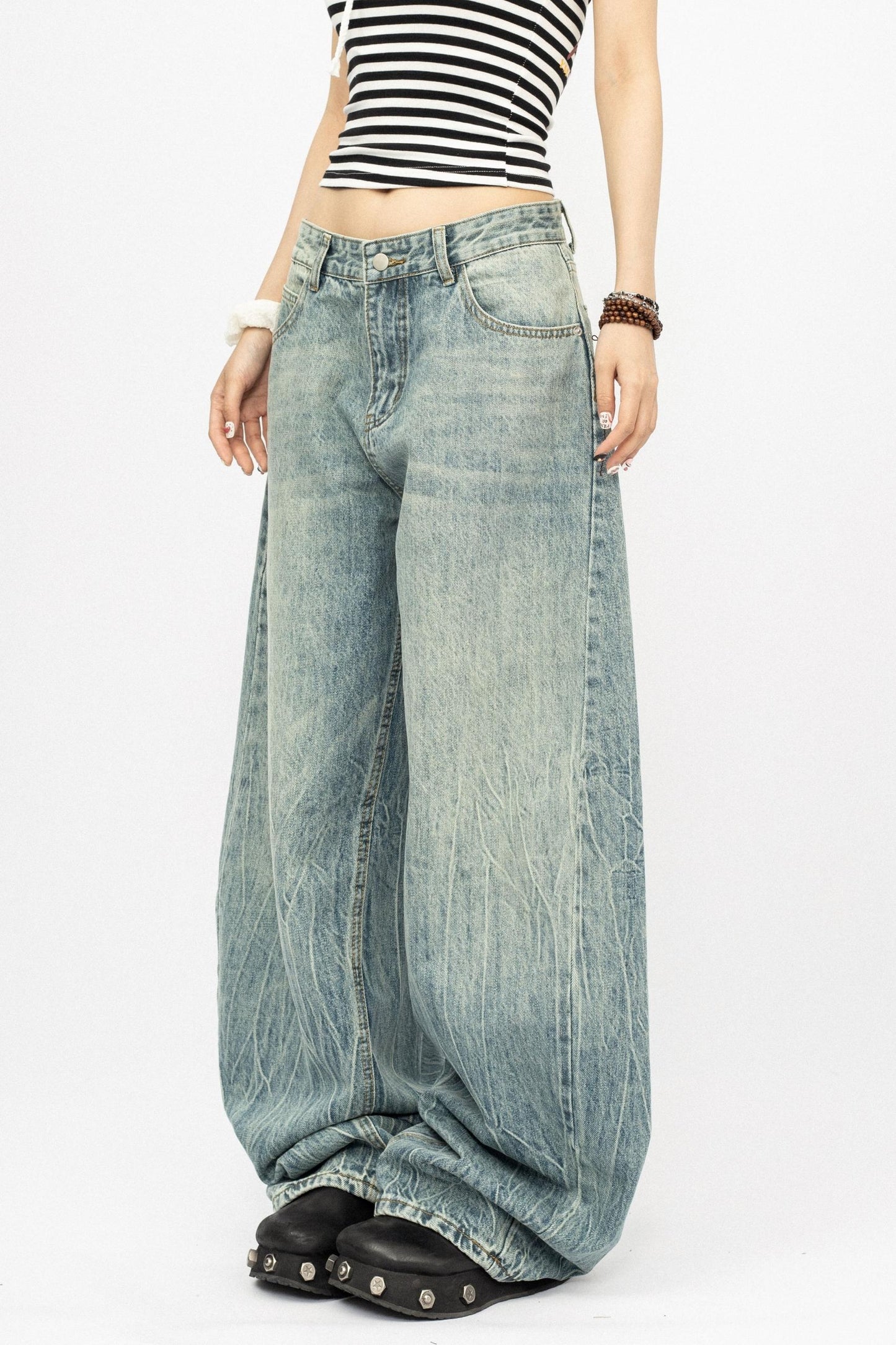 Vintage Denim Wide-Legs