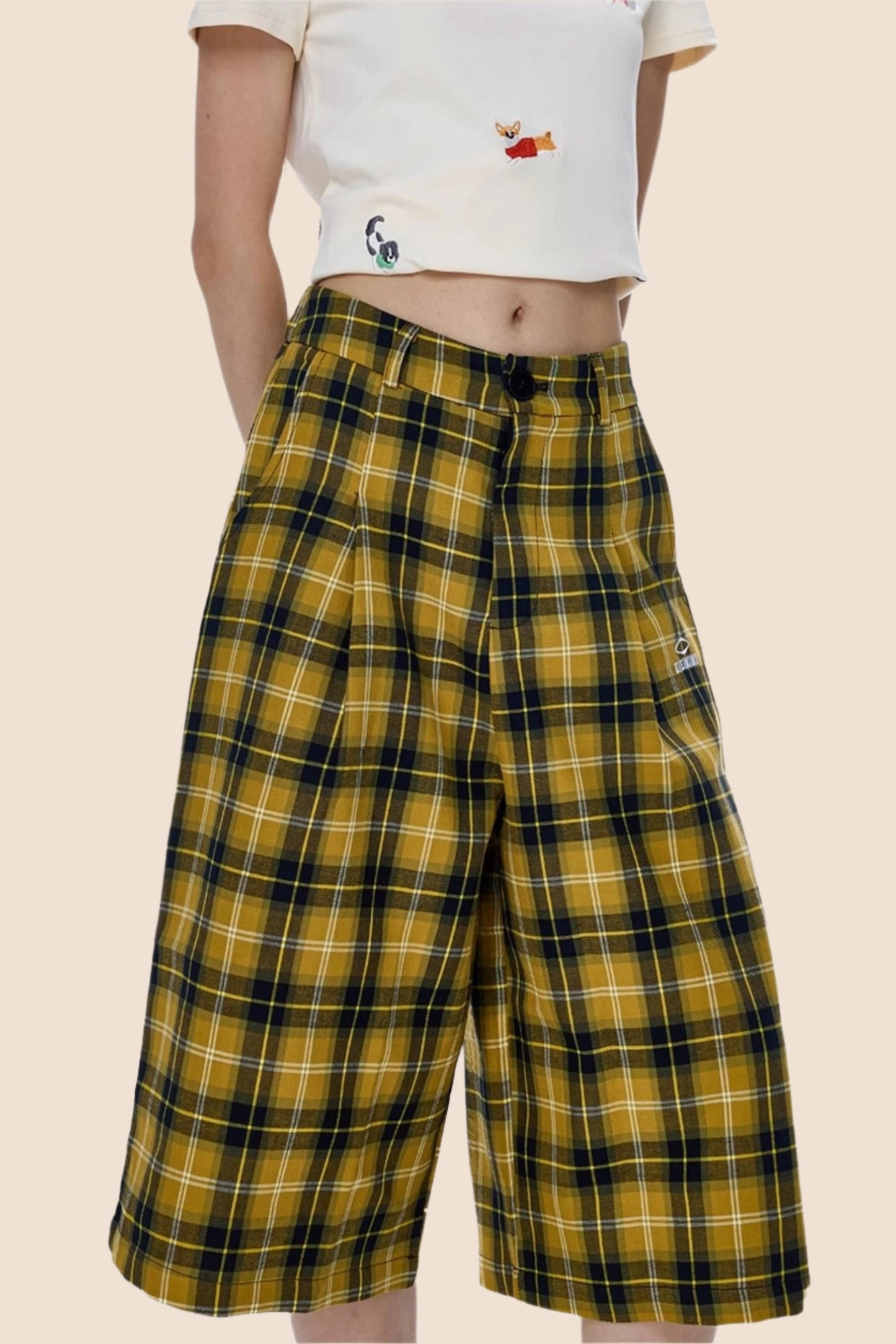 American Plaid Cropped Pants
