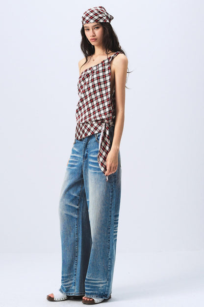 Plaid Sleeveless Top