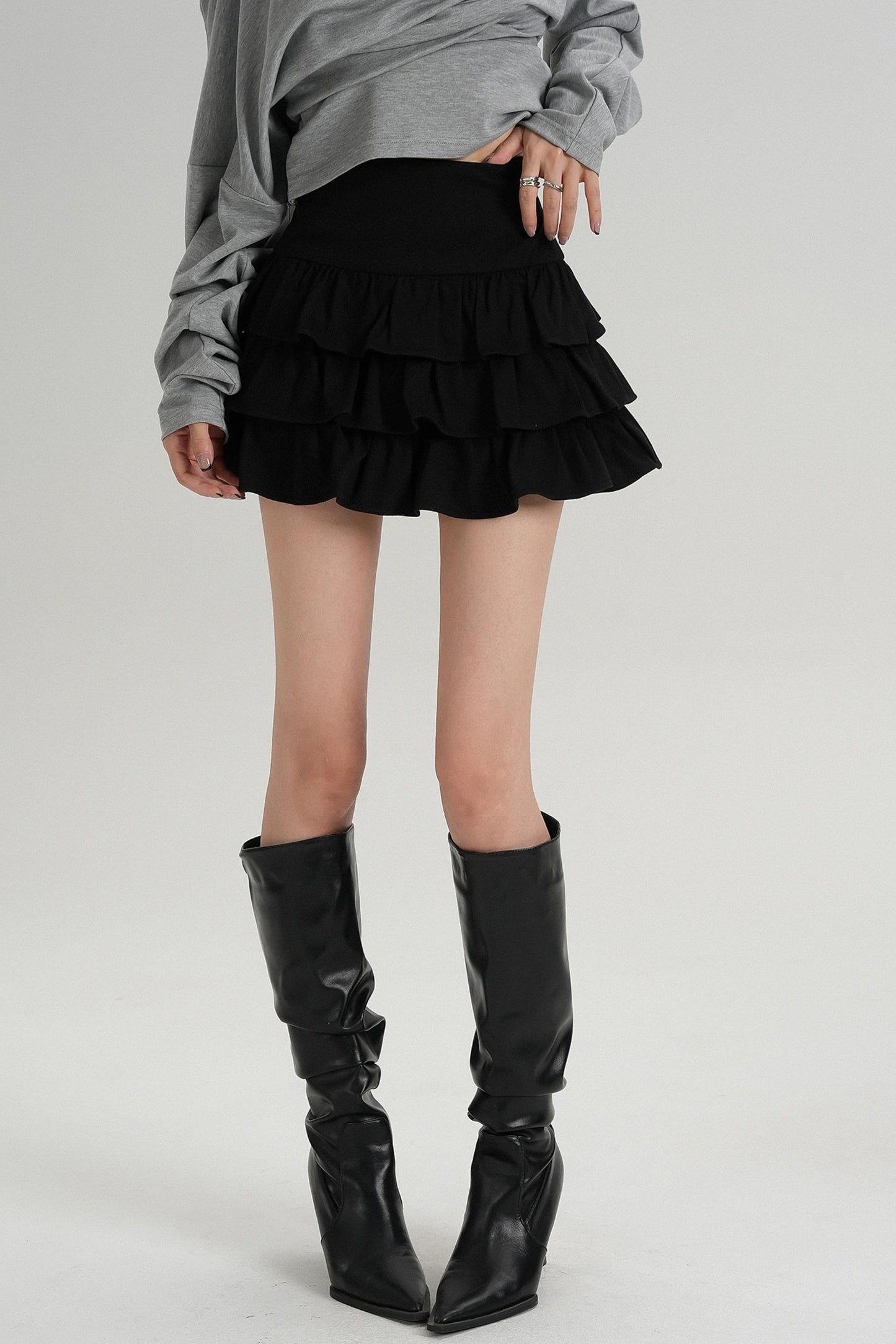 Classic High Waisted Pleated Skirt