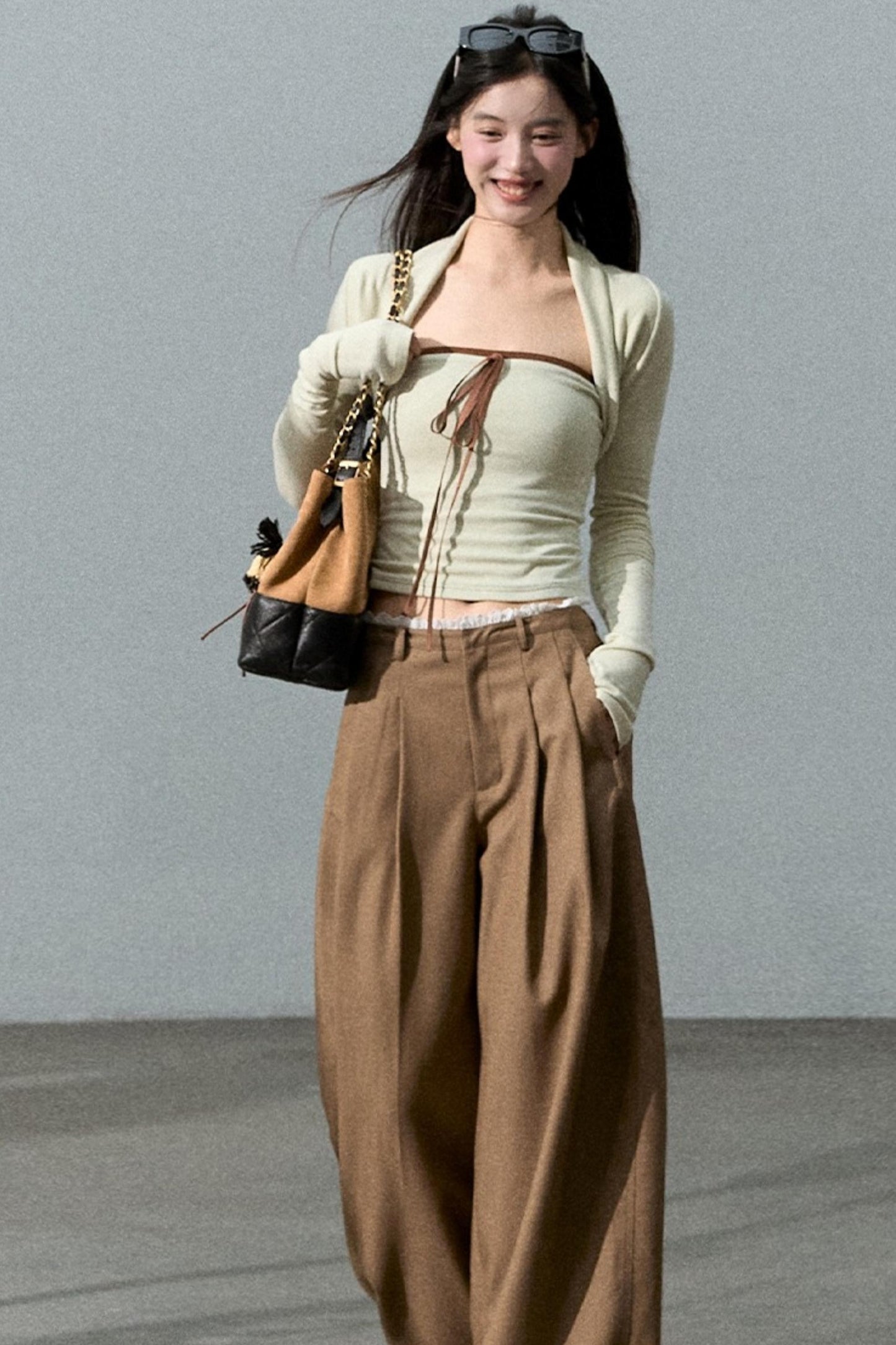 Lazy Lace Drape Suit Pants