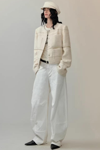 Textured Shadow Wool Sweater