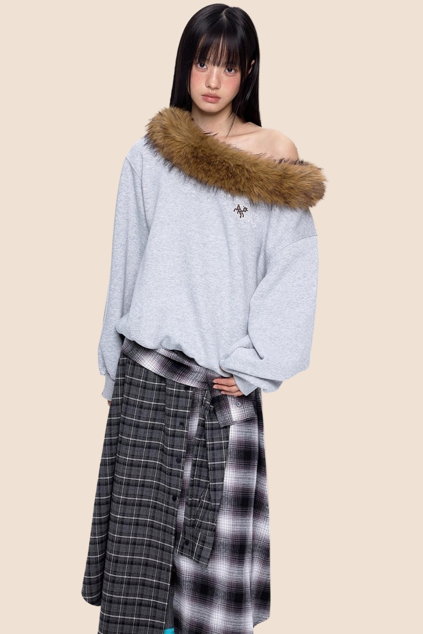 One-Shoulder Sweatshirt