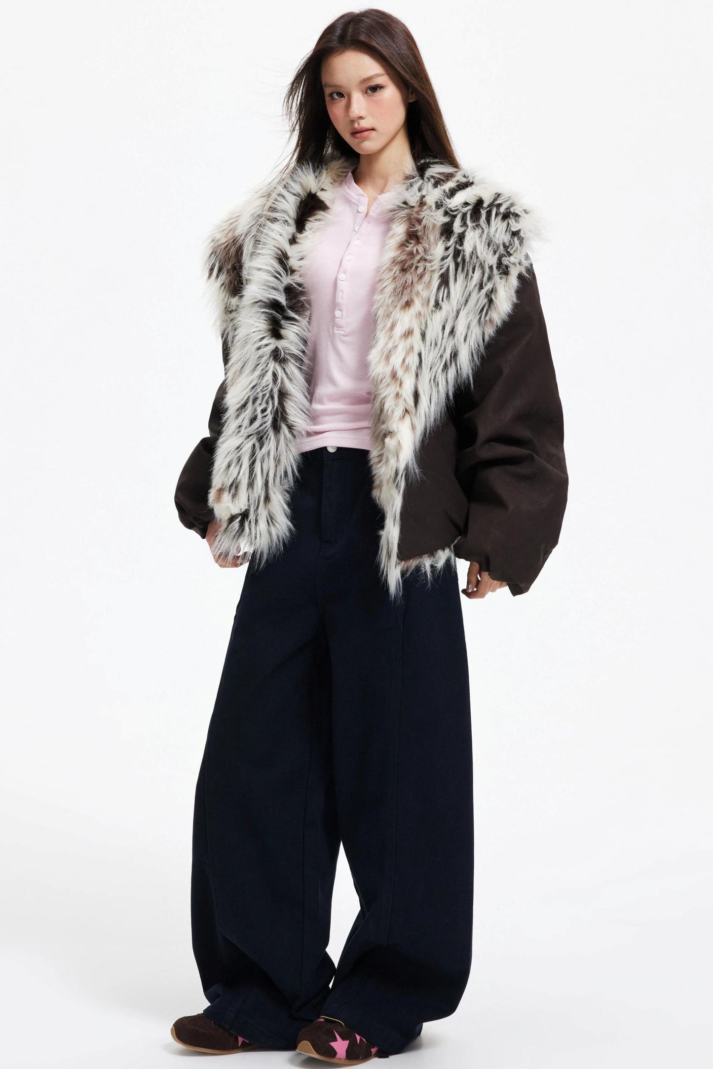 Winter Luxe Fur Collar Jacket