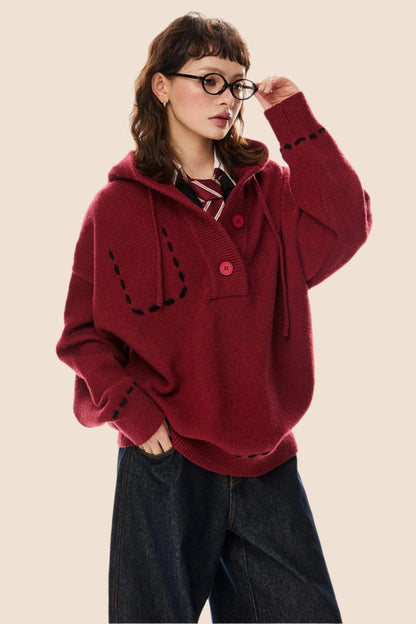 Haut à capuche avec cordon de serrage American Retro 