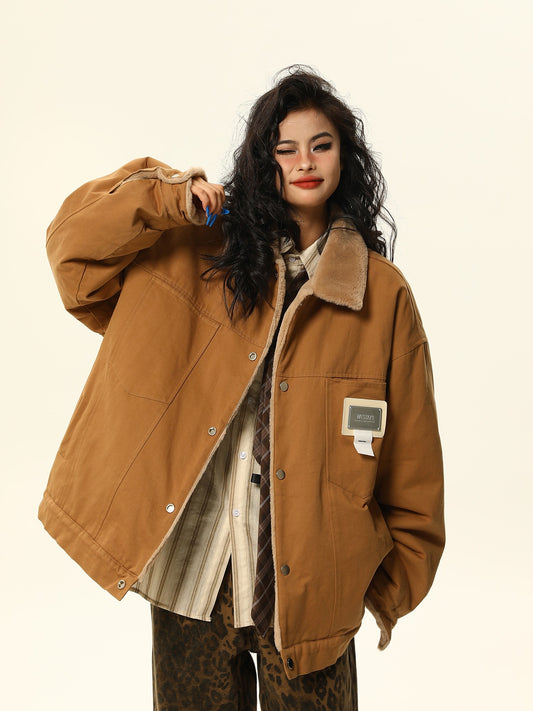 American retro warm cotton jacket