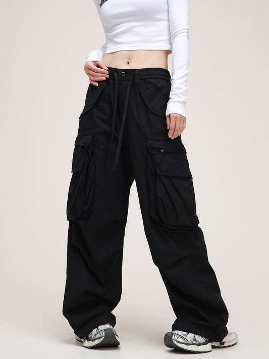 American Retro Zipper-Pocket Cargo Pants