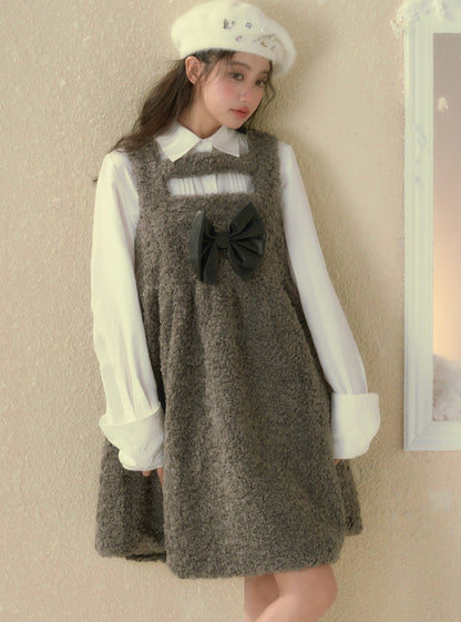 Grey Bow Dress