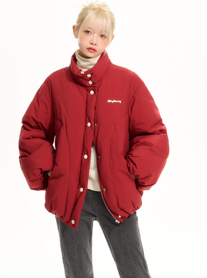 Red Down Jacke