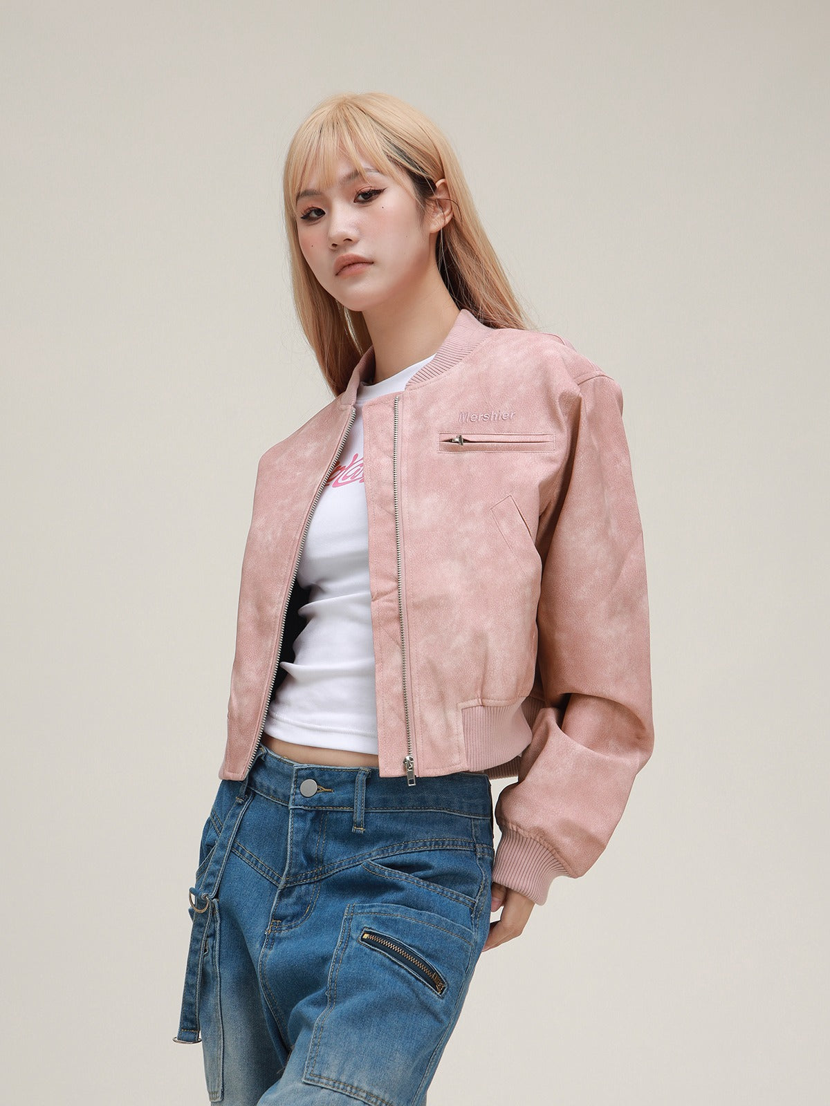 American Cropped Leather Jacket