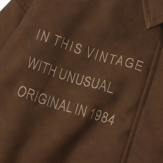 Amerikanische Vintage PU Lederjacke