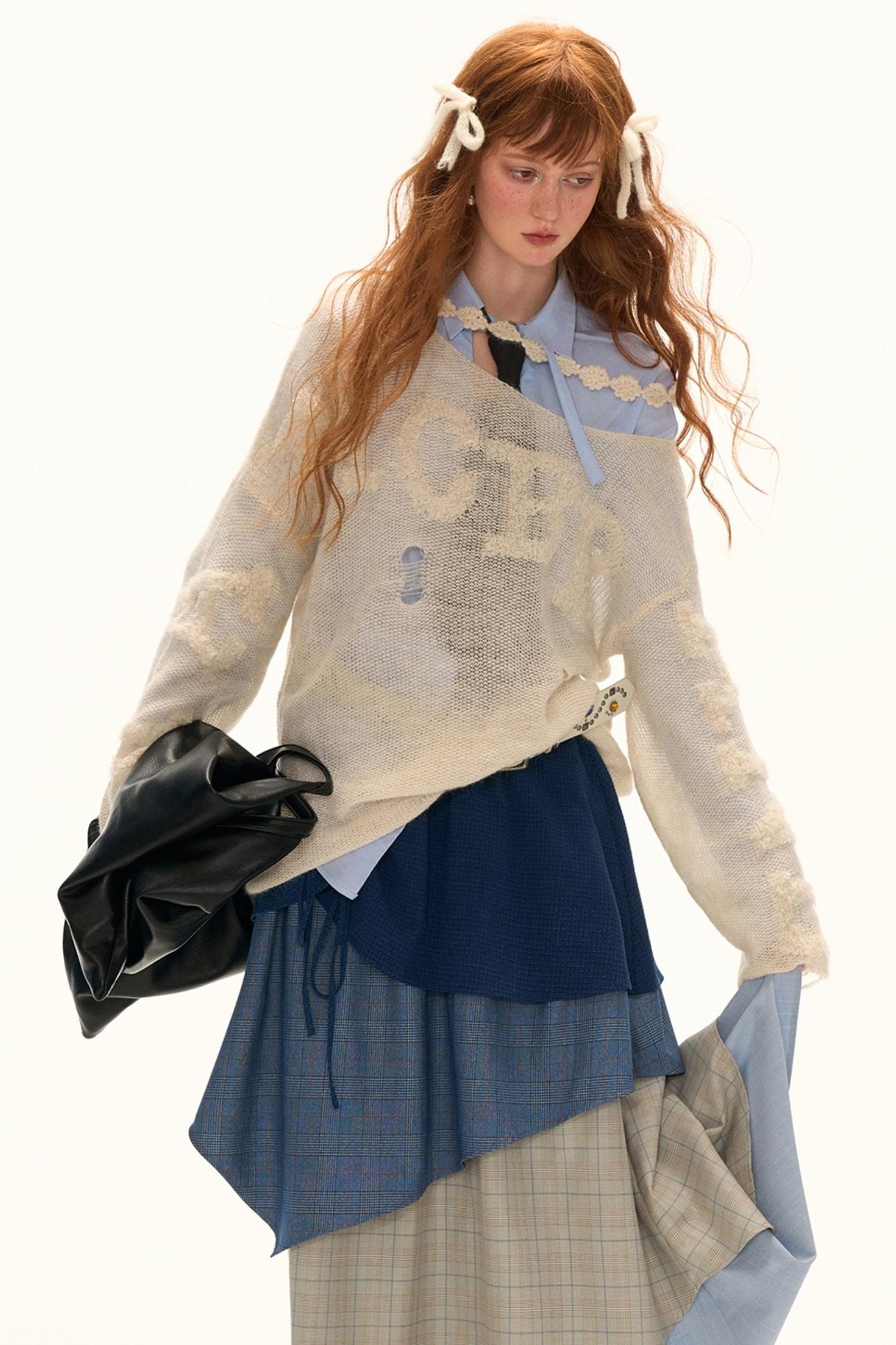 Autumn Wool Knit Smock Top