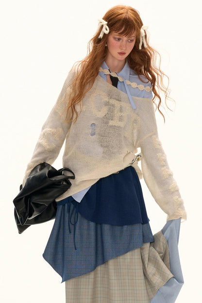 Autumn Wool Knit Smock Top