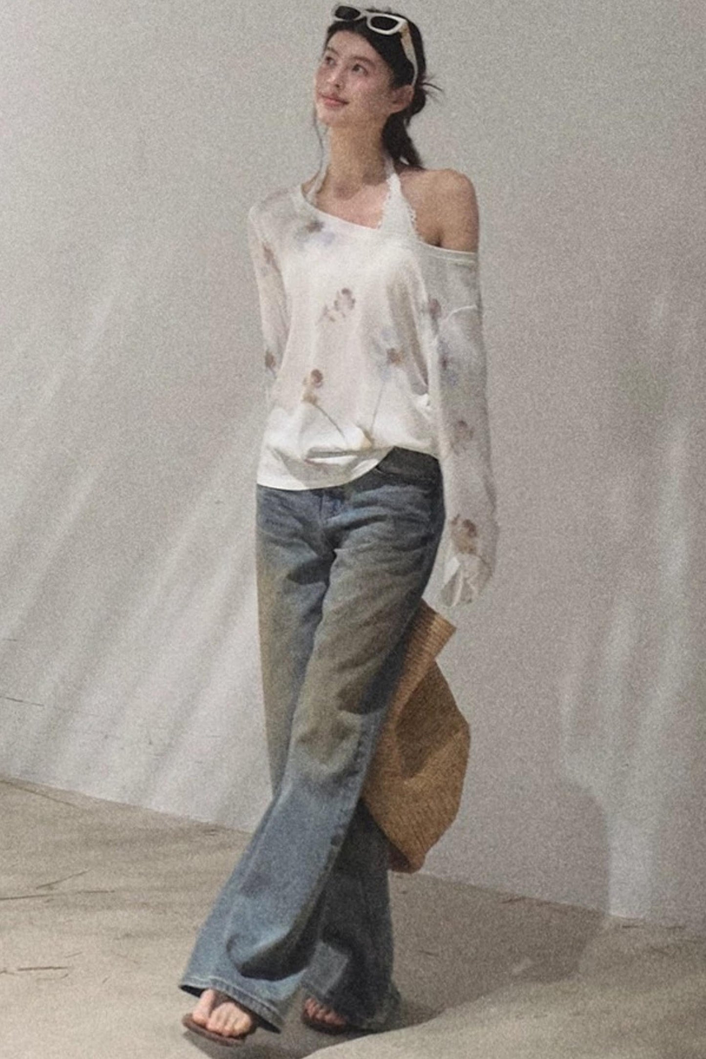 Vintage Hand-Painted Jeans Set
