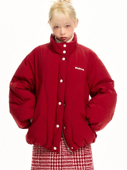 Red Down Jacke