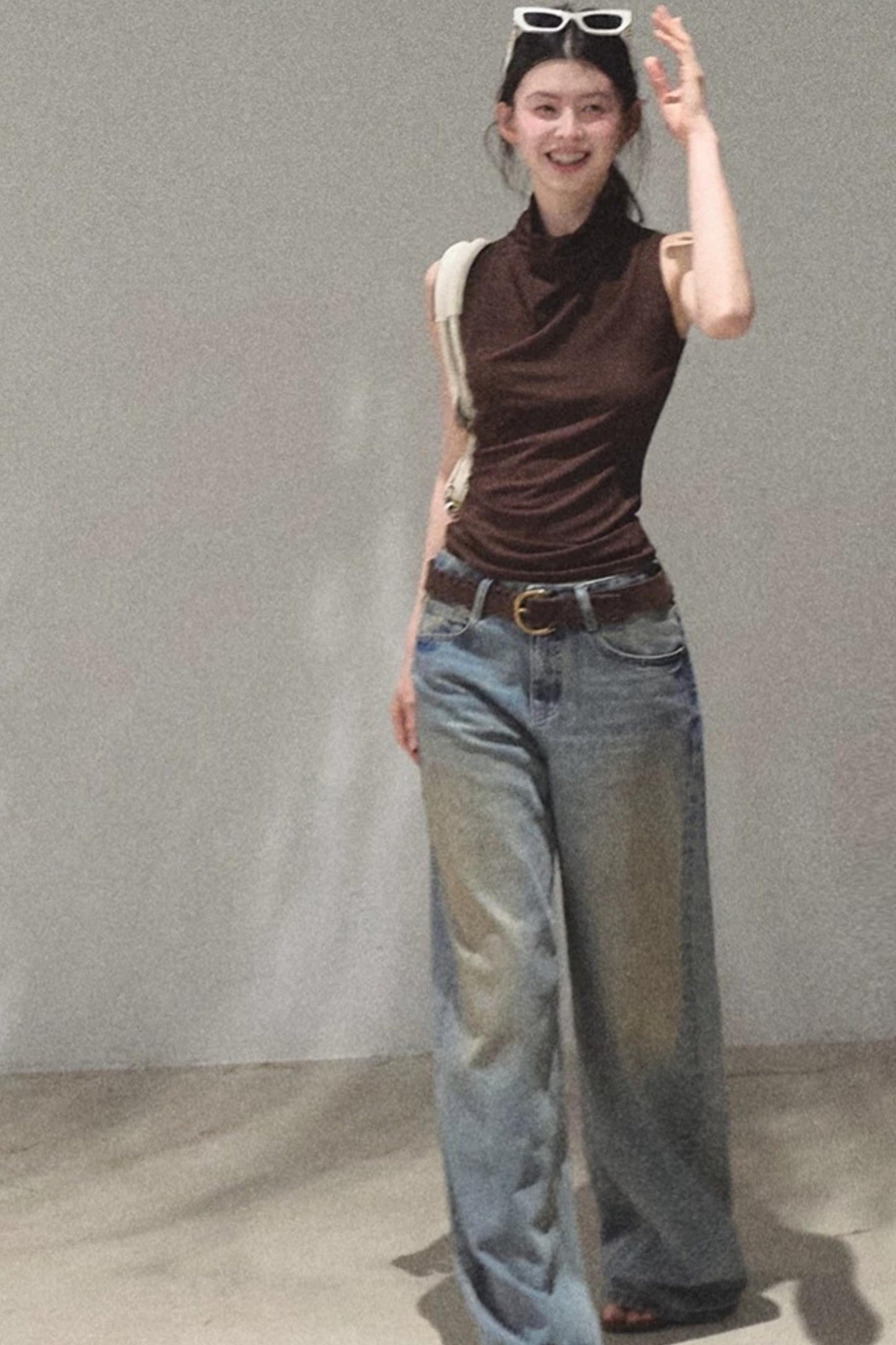 Vintage Hand-Painted Jeans Set