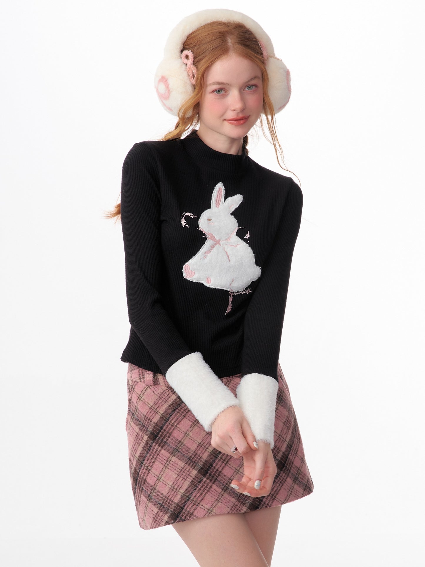 american vintage bunny christmas  sweater