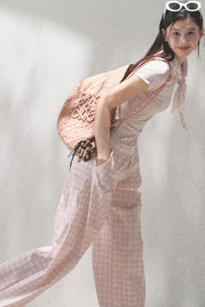 Wide-Leg Tencel Hemp Pants Set-Up