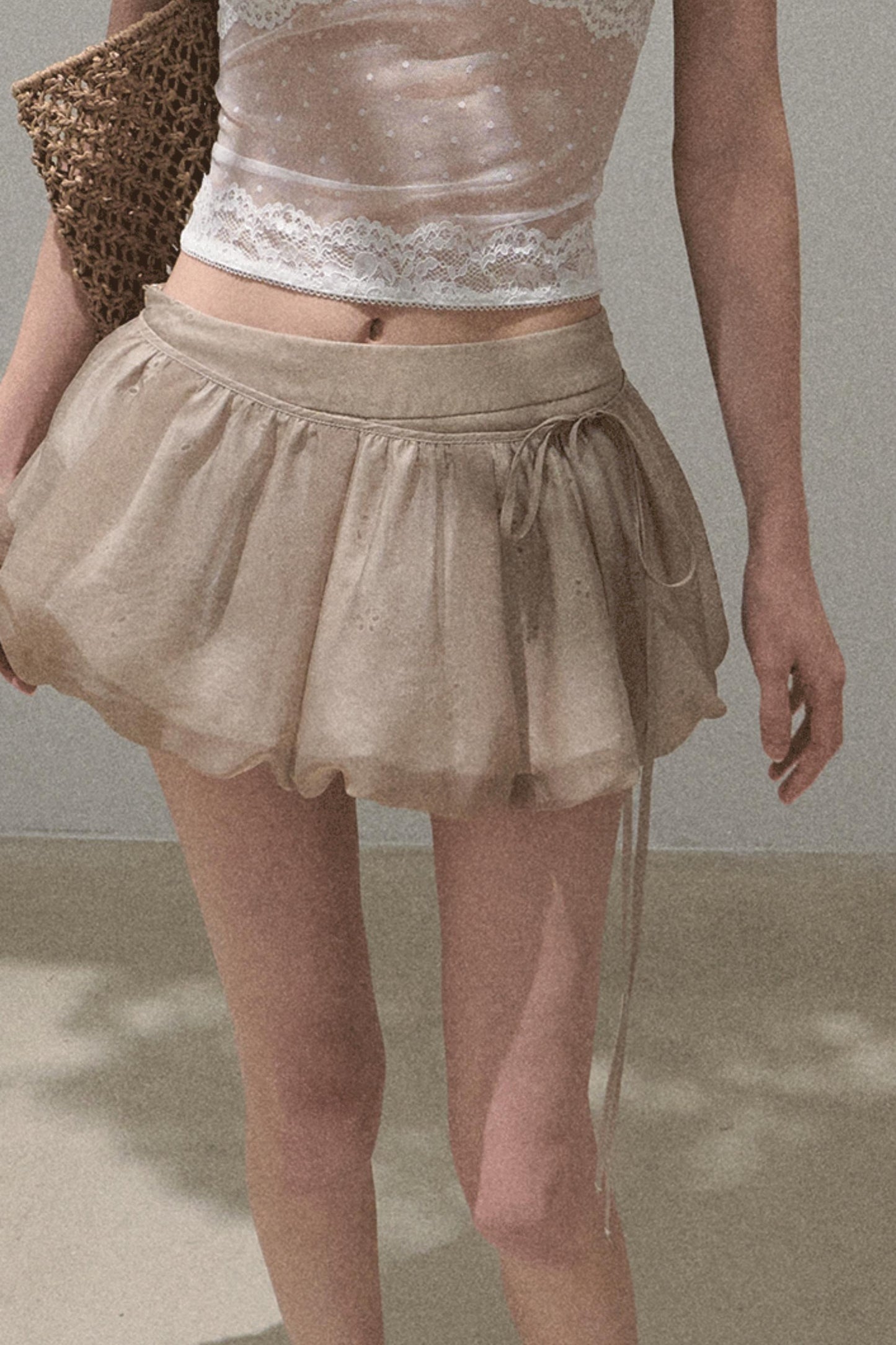 Floral Peplum Culottes Skirt Set