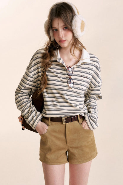 Retro Color-Blocked Polo T-Shirt