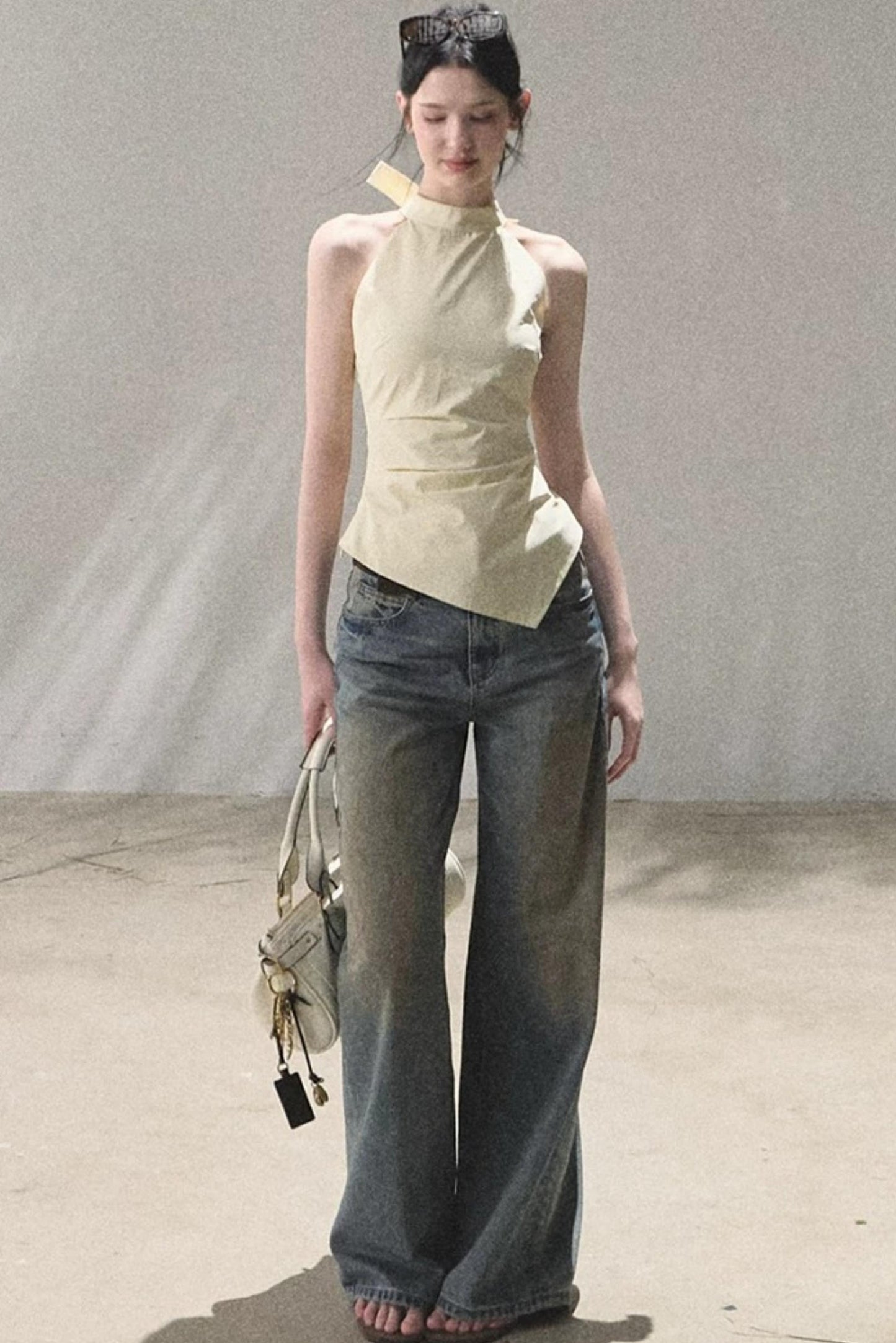Vintage Hand-Painted Jeans Set