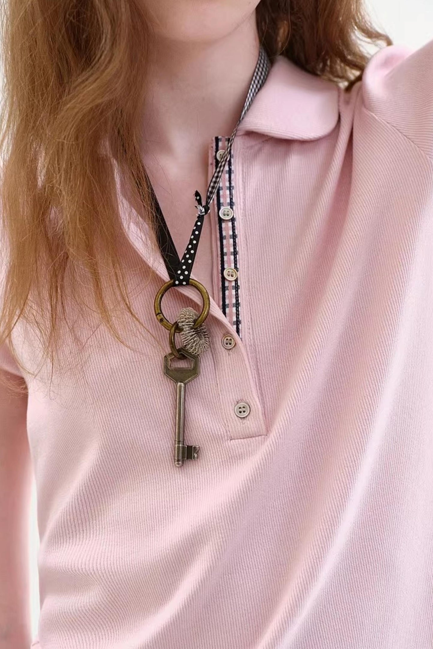 Pink Bud Doll Collar Top