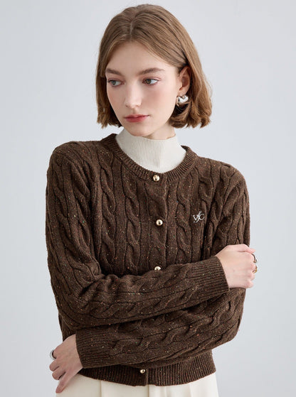 Retro Round Neck Knitted Tops