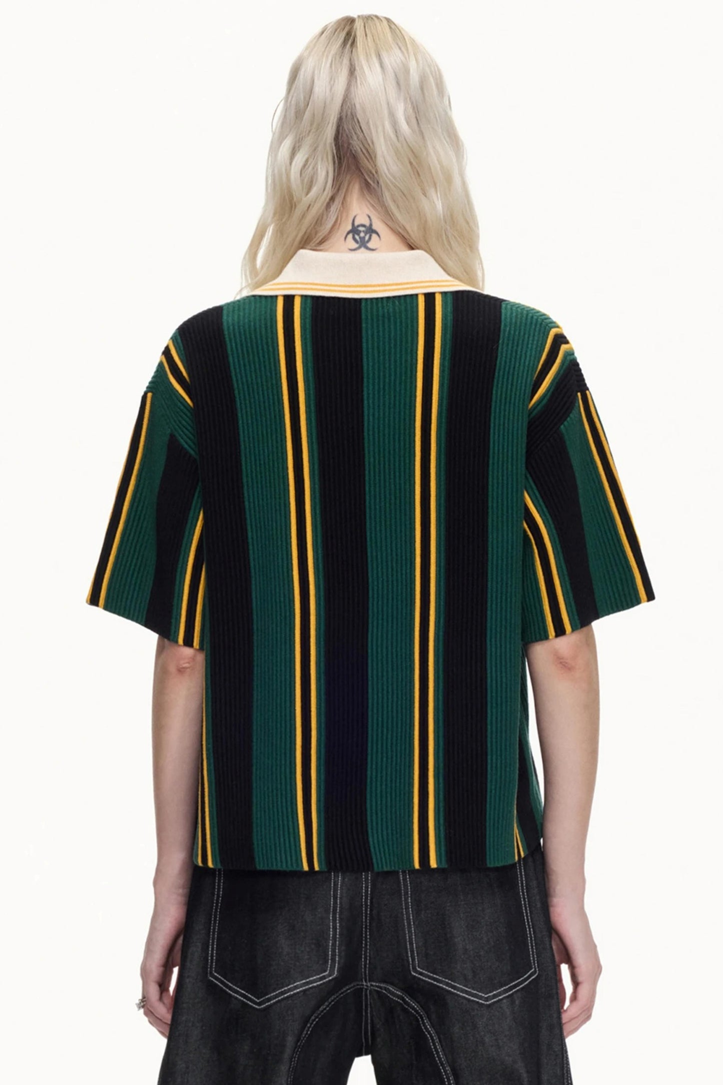 Retro Knitted Polo Top