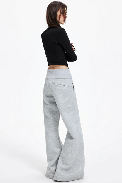 High Waist Wide Flared Sweatpants