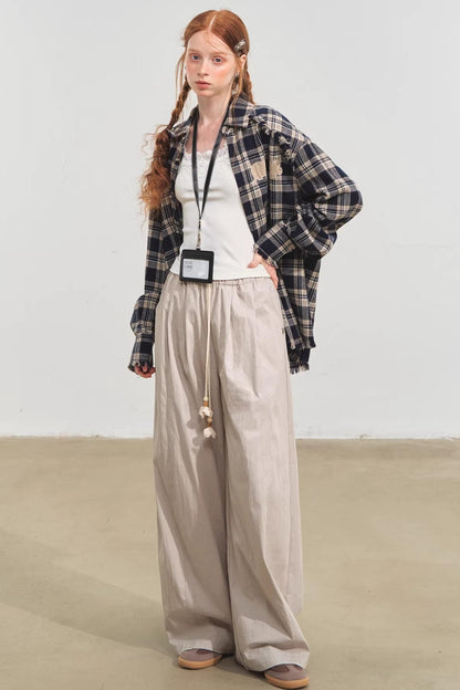 Plaid Collar Sweater Set-Up