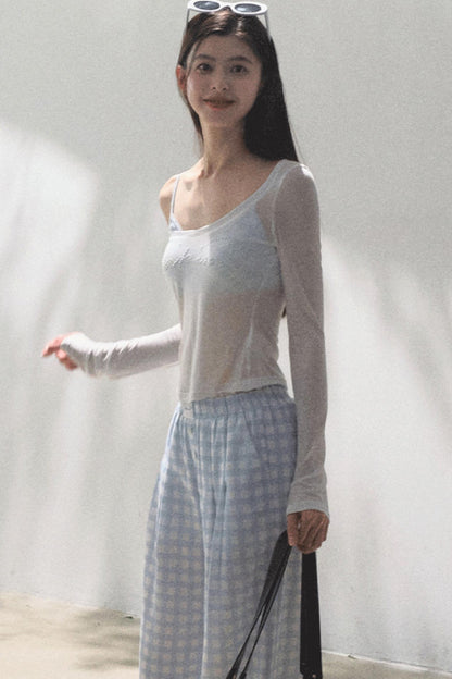 Wide-Leg Tencel Hemp Pants Set-Up