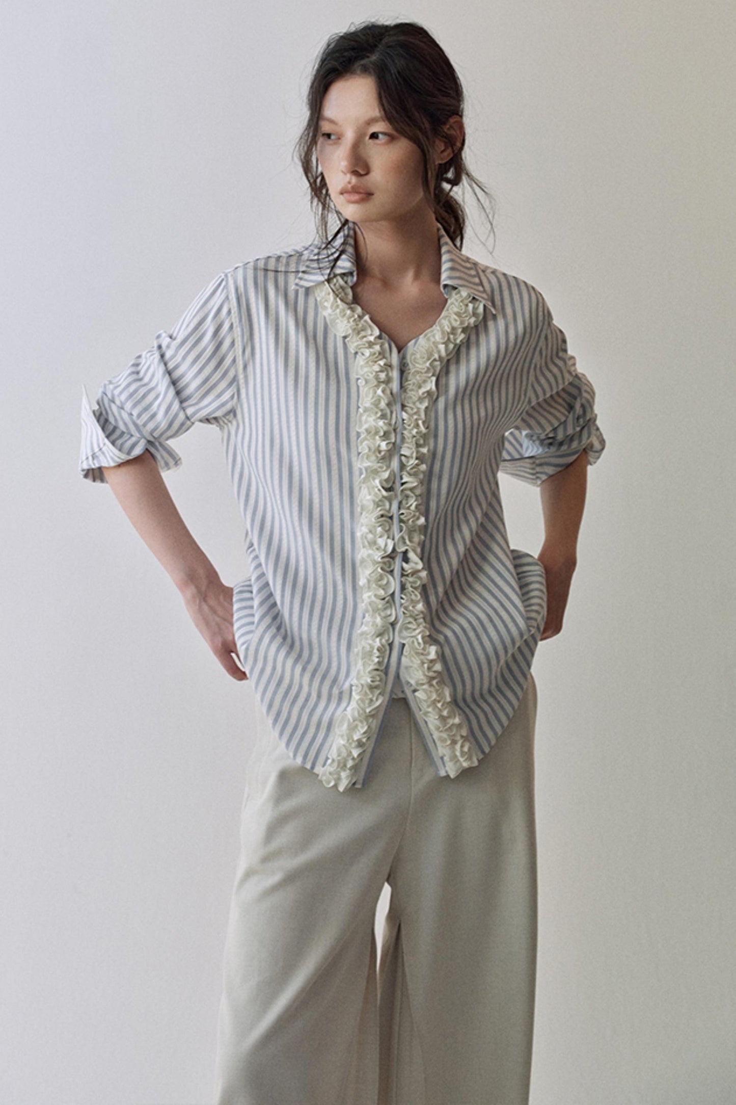 Three Dimensional Lace Shirt