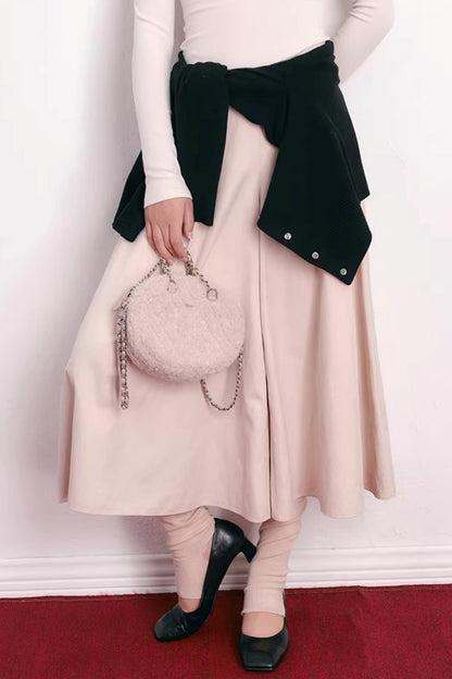 Flauschige Samt-Stepptasche