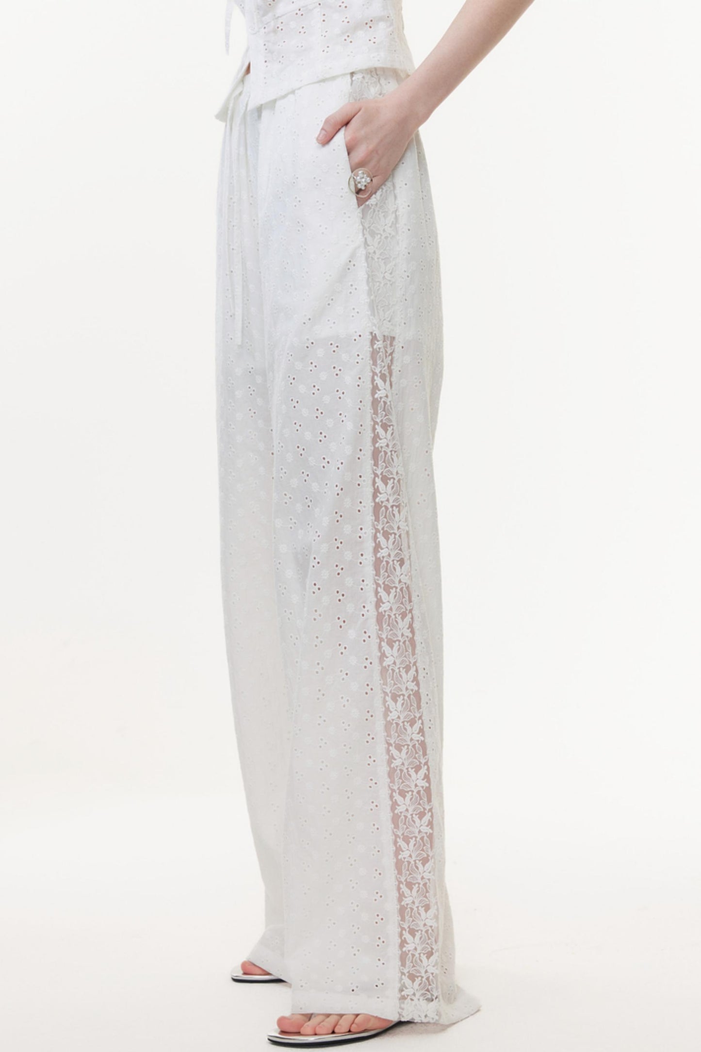 Lace Embroidered Two-Piece Set-Up