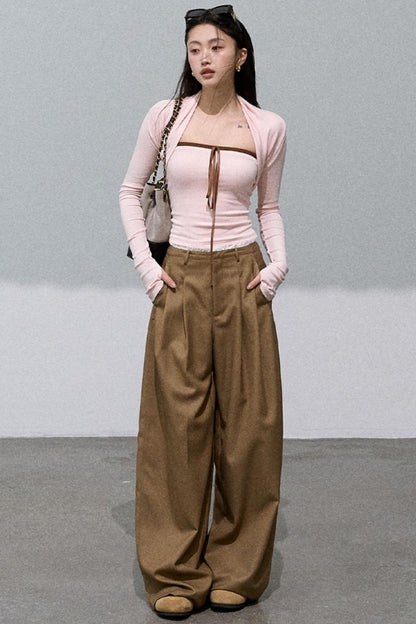 Lazy Lace Drape Suit Pants