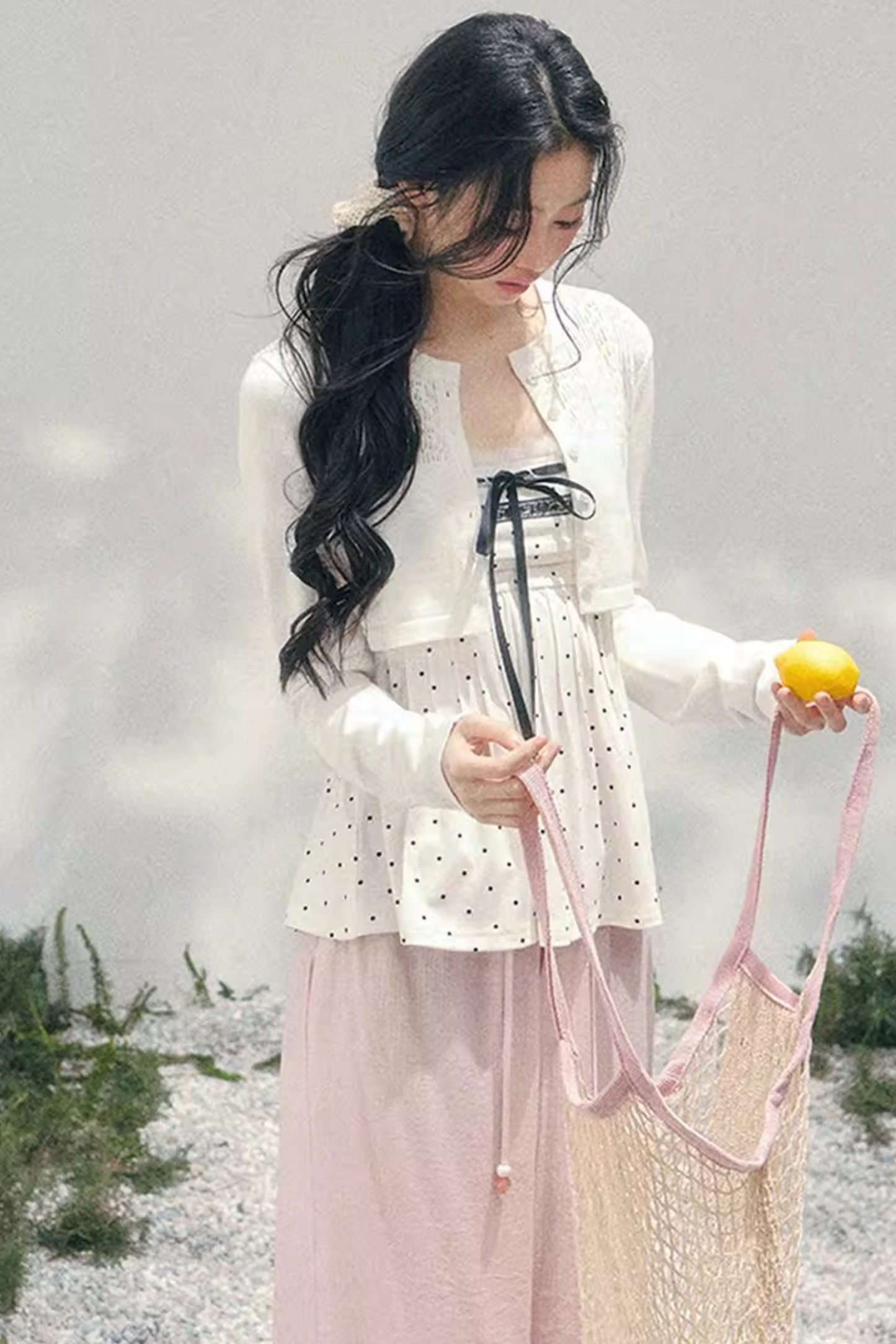 Polka Dot Lace Top Set-Up