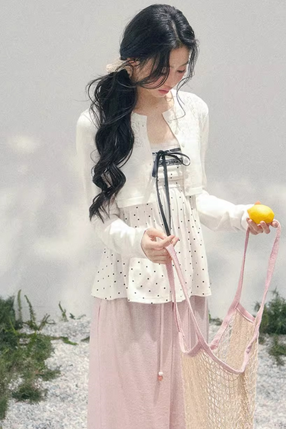 Polka Dot Lace Top Set-Up