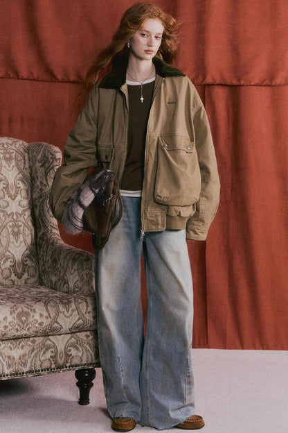 Corduroy Patchwork Retro Jacket Set-Up