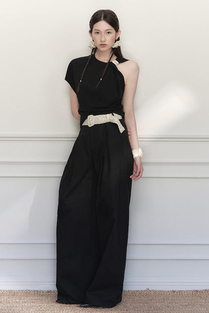 Wave Pleat Chain Belt
