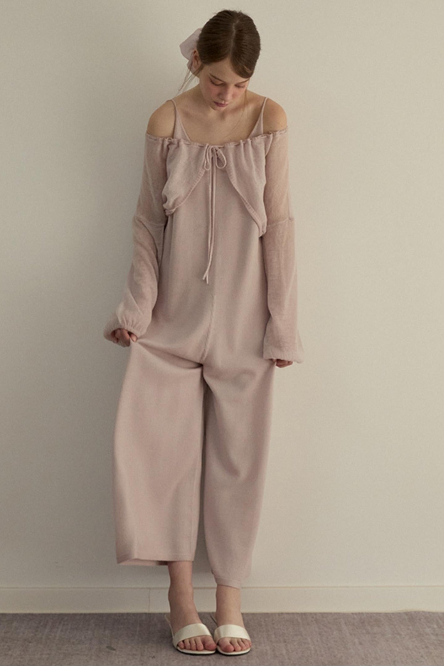 Pink Duo One-piece Pants Set-Up
