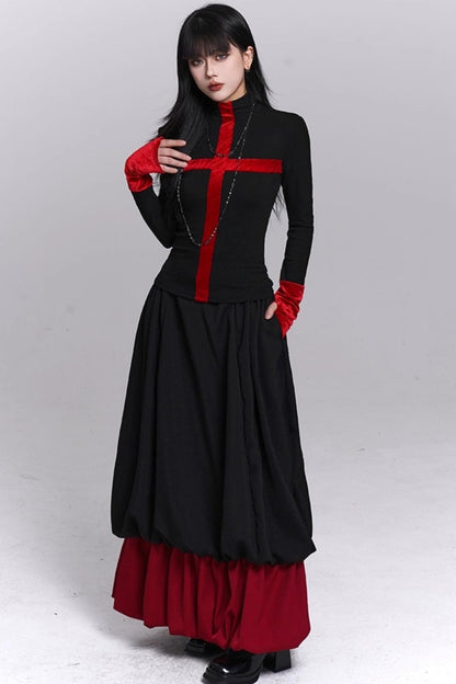 Gothic Cross Collar Top