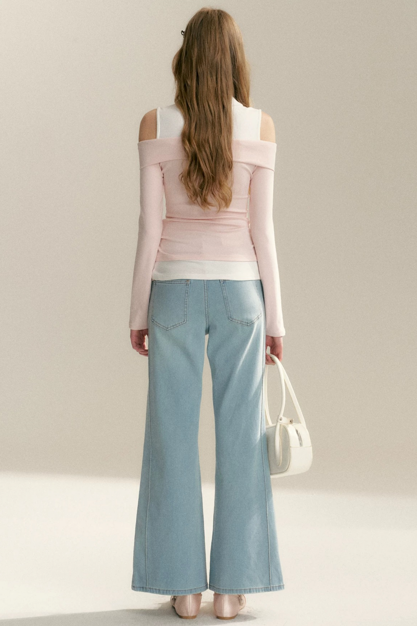One-Shoulder Tie Patchwork Top