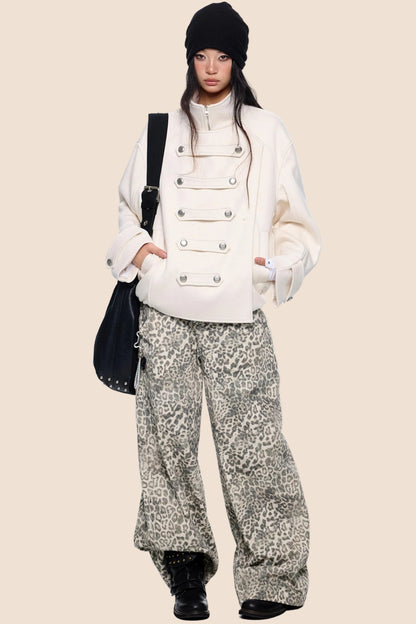 Silhouette Pleated Wool Coat