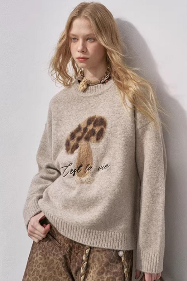 Mushroom Knit Sweater