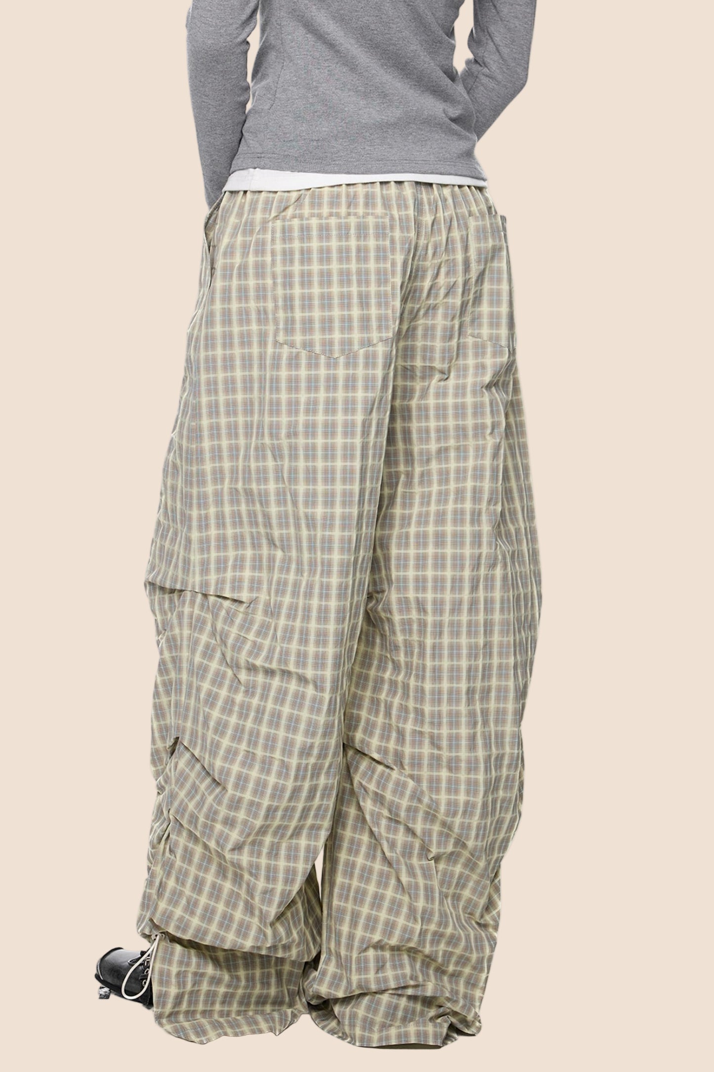 Vintage Drape Wide-Leg Pants