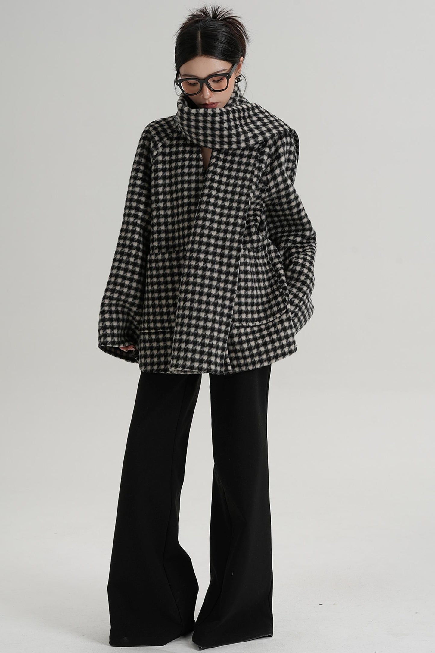 Plaid Wool Coat