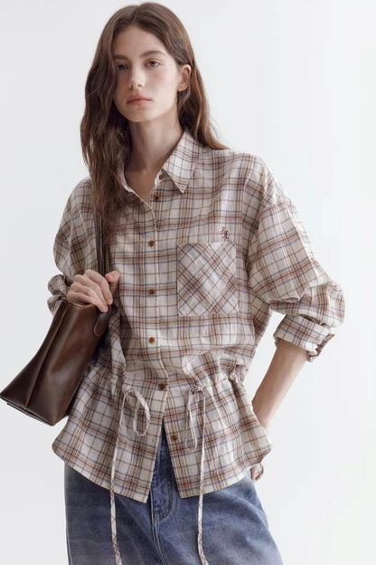 Caramel Milk Crisp Plaid Shirt