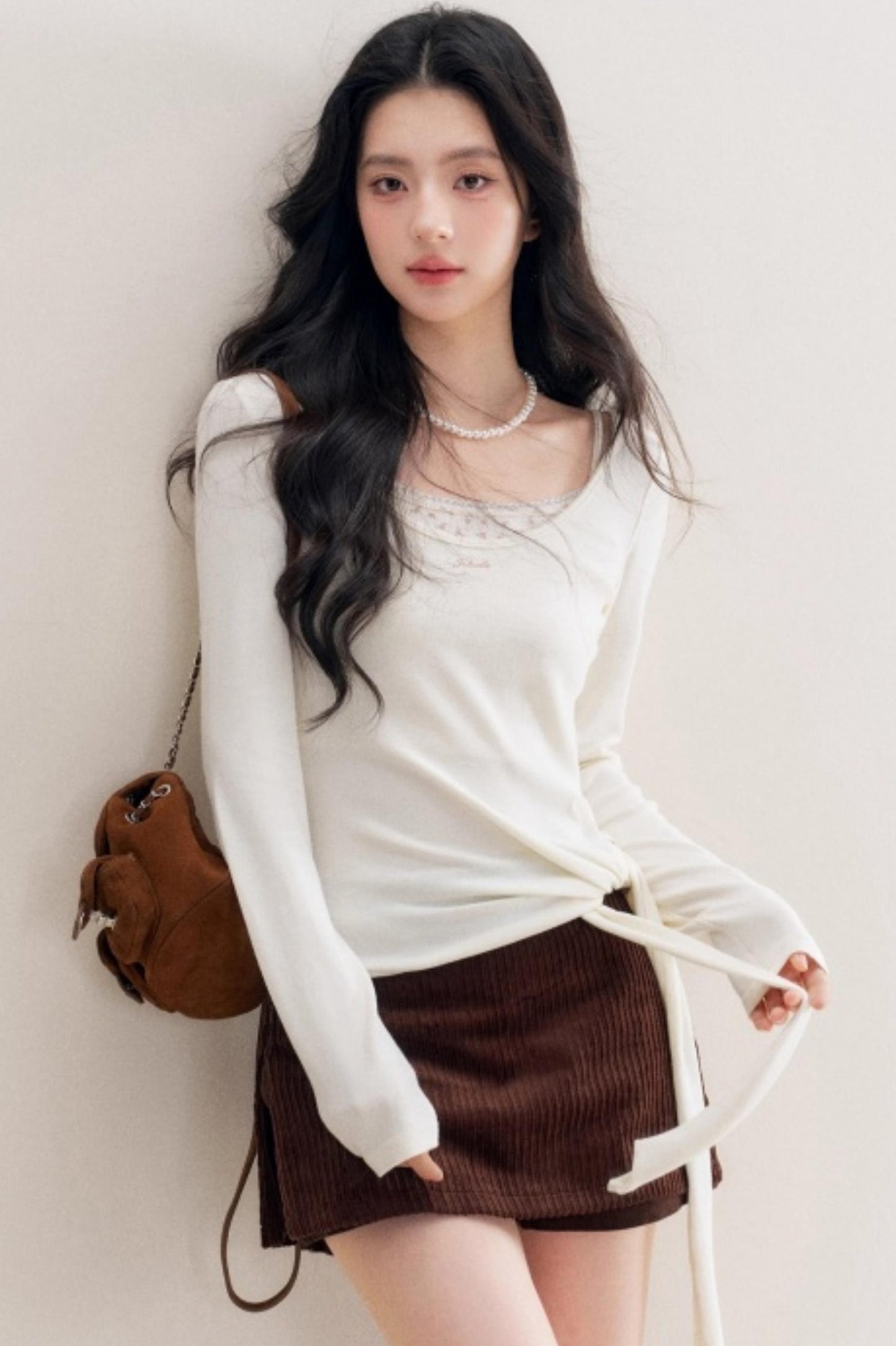 Lace Trim Patchwork Top