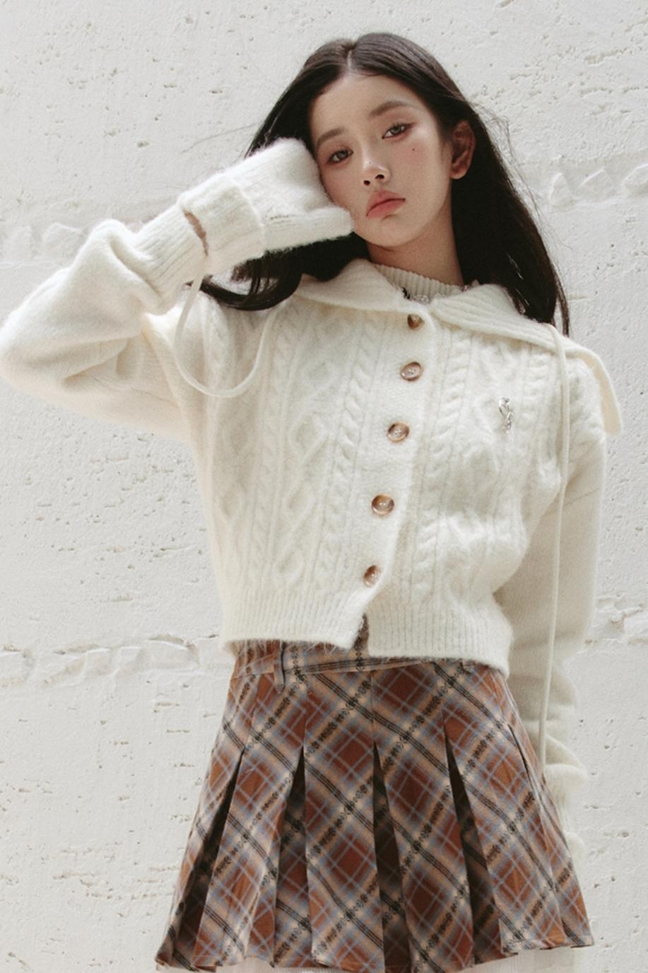 Lazy Korean Preppy Knit Sweater