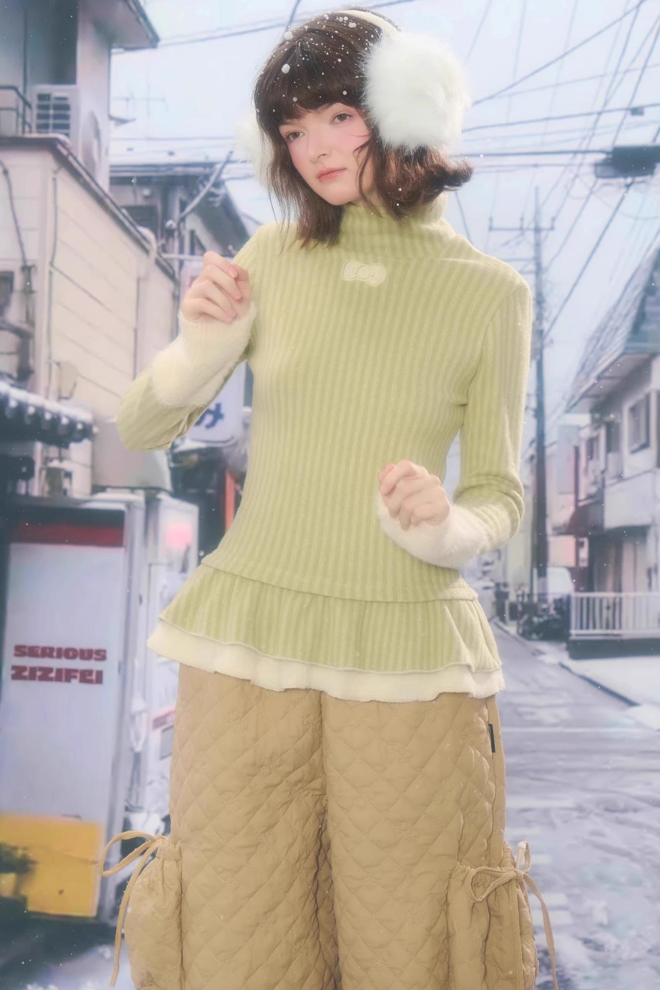 American Retro Striped Knit Top